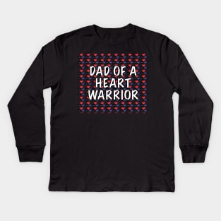 Dad of a Heart Warrior Kids Long Sleeve T-Shirt